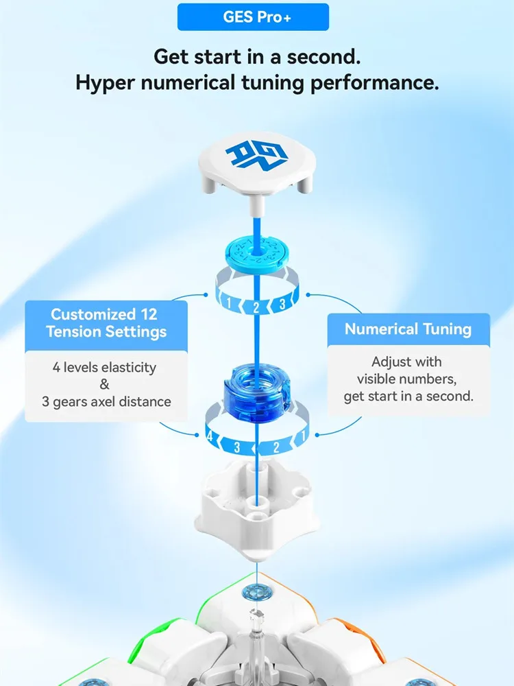 GAN 356 ME 3X3 Magnetic Magic Speed Cube Stickerless Professional Fidget Toys GAN 356ME Cubo Magico Puzzle Kids Toys