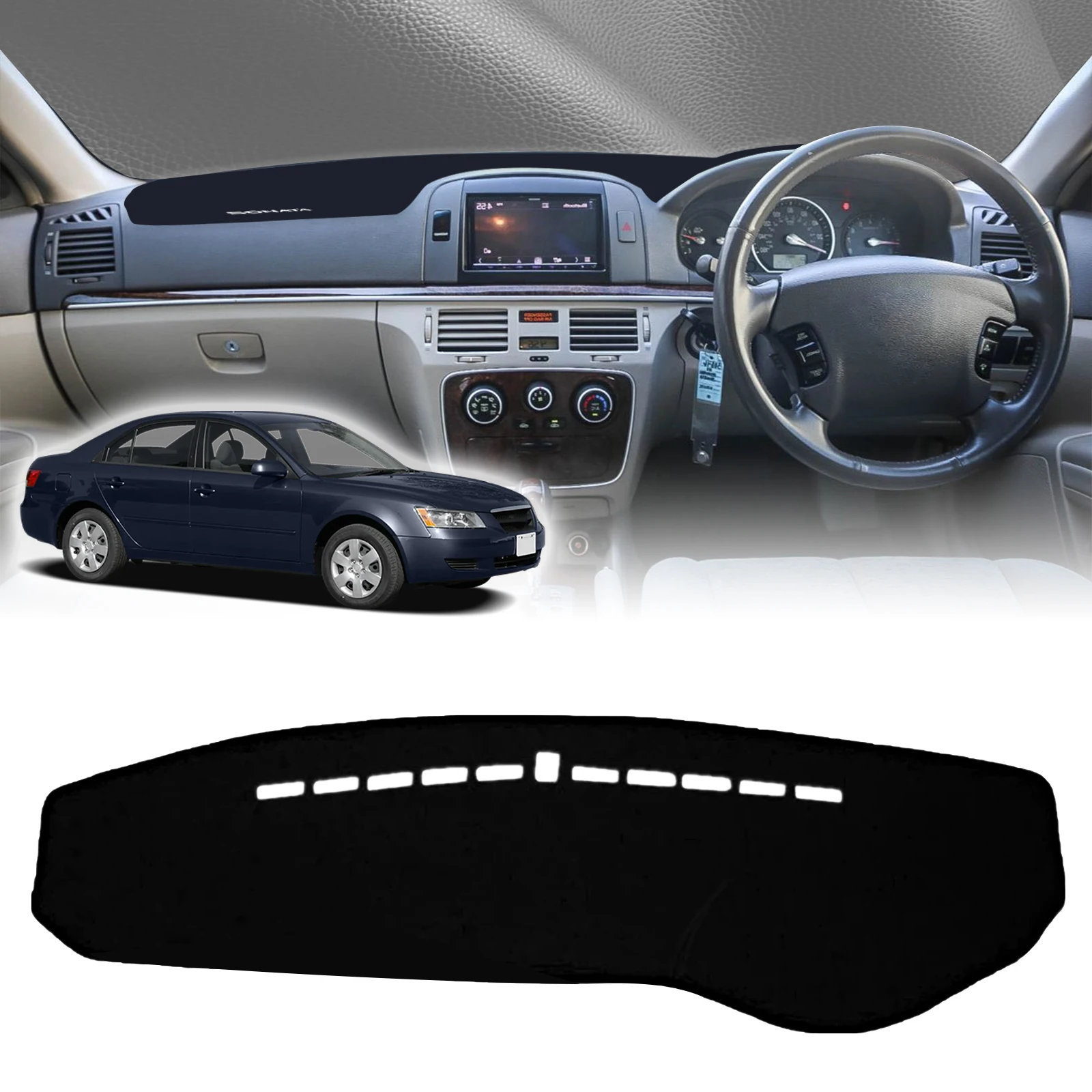 

for Hyundai Sonata Sonica NF 2005 2006 2007 2008 Car Dashboard Anti‑UV Sunshade Cover Non‑Slip Protective Mat Dash Pad Auto