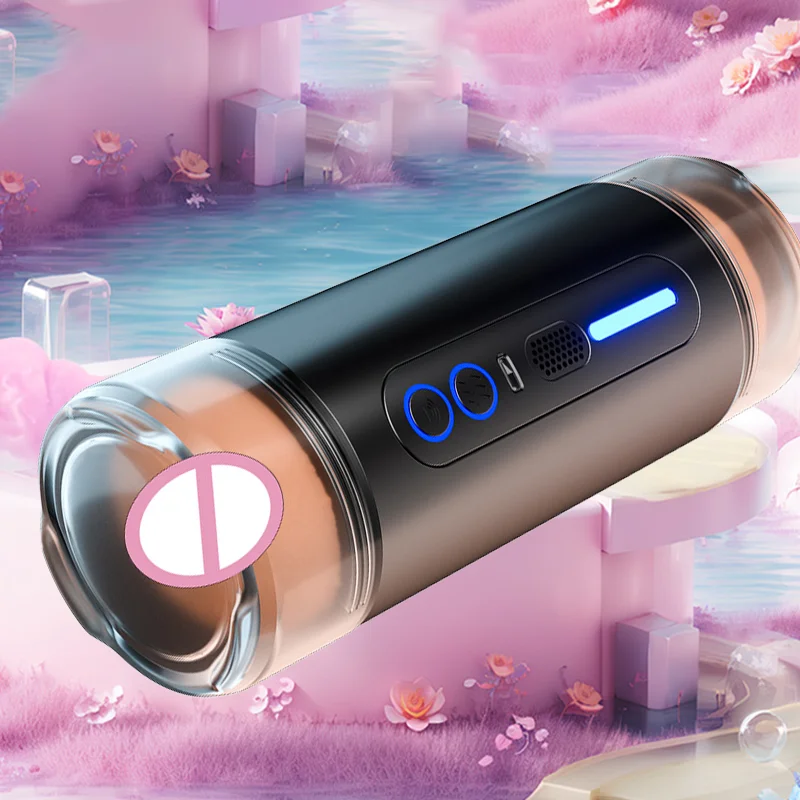 Automatic Male Sucking Masturbator Realistic Pocket Pussy Vagina with Oral Mouth Vibrating Adult Sex Toy for Men 18+ 2