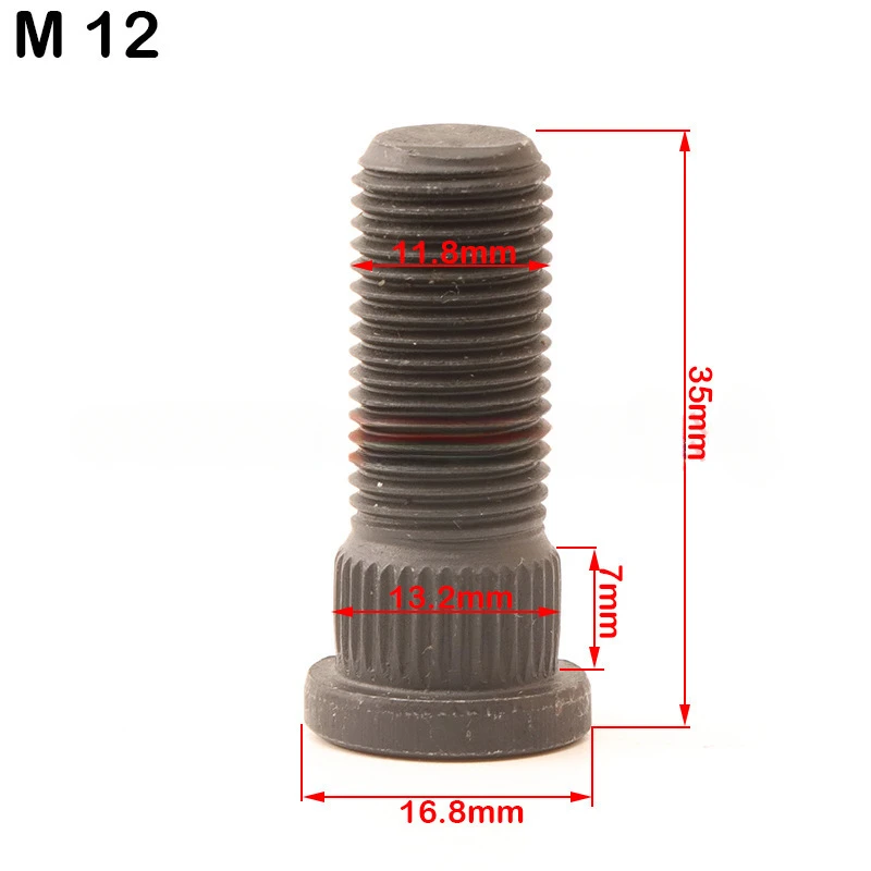 Tornillo estriado M8-M10-M12 perno de cubo de rueda para ATV UTV Buggy Kart Quad accesorios de bicicleta 4 unids/lote