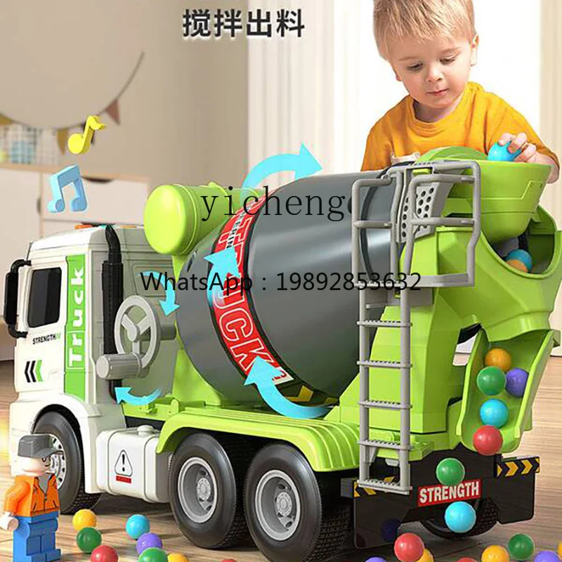 AF كبيرة الحجم لودر أطفال بالريموت كنترول دعوى الاسمنت شاحنة خلط حفارة لعبة سيارة الصبي ناقلة الخرسانة #2
