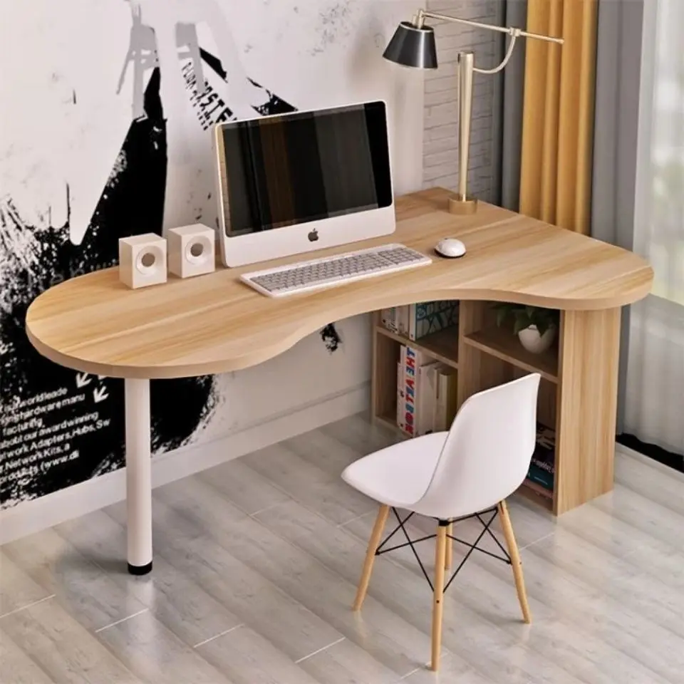 Student corner writing table study table corner computer desktop table home bedroom desk bookshelf