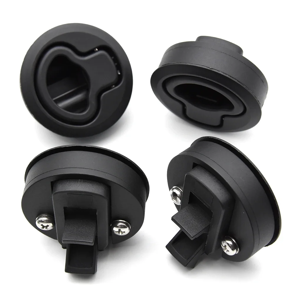 1PCS Marine Boat Flush Mount Hatch Flush Pull Latch Stainless Steel Lock Key Lift Slam Latch Plastic Locks for RV Yacht Custom