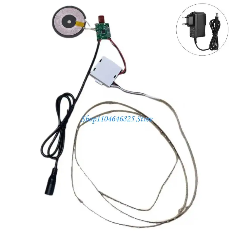 

Быстрое радиоустройство 15 Вт с сенсорным управлением, светодиодная лента, европейская розетка для соседнего стола, современный