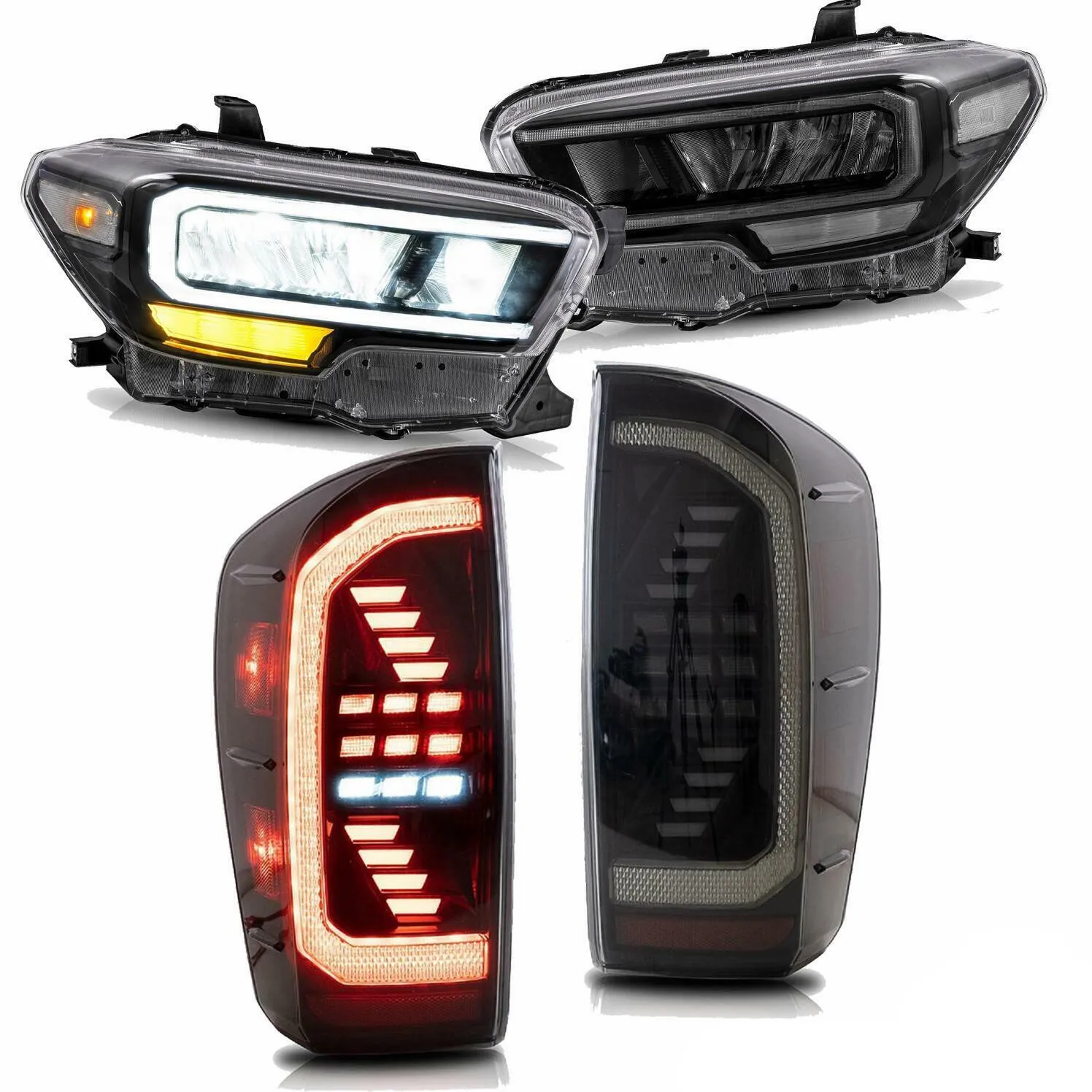 

Car Accessories LED Headlights Assembly With Rear 12V Led Tail Lights For Toyota Tacoma 2016-2021 Plug And Play