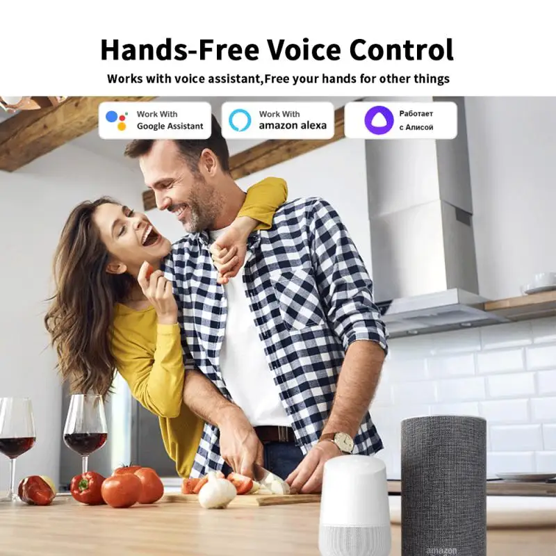 Wifi Smart Plug Tuya Mini Socket 16A/20A With Power Metering For Home Appliance Compatible With Alexa Google Home Yandex Alice