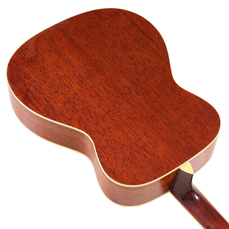 Electric Acoustic Echo Guitar 6 String Round Back Resophonic Guitar Laminated Spruce Top High Gloss Finish Full Size