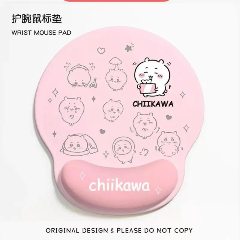 Anime Chiikawa Mouse Pad with Wrist Rest Non-Slip Rubber Computer Pad Cartoon Hachiware Usagi Keyboard Mouse Pad Work Game Gift - view 3