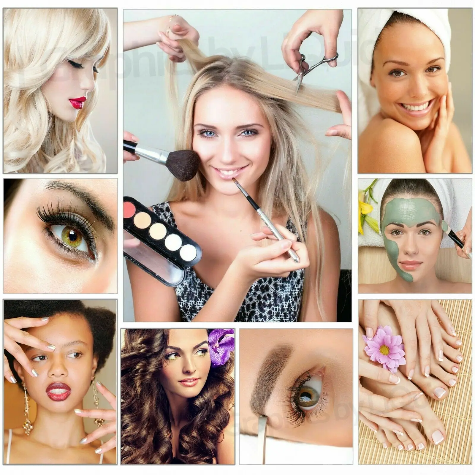 

24style Nail Salon Spa Hair Beauty Model Print Art Canvas Poster For Living Room Decor Home Wall Picture