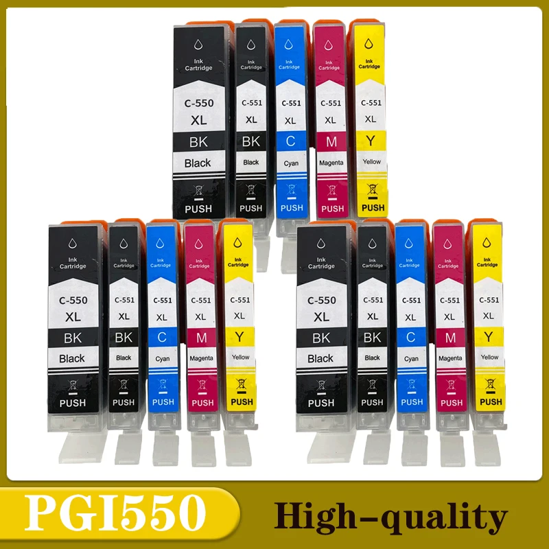 

PGI550 CLI551 PGI 550 CLI 551 Ink Cartridges 550 551 For Canon Pixma MG 5450 5550 6350 6450 7150 8750 IP 7250 MX 925 725