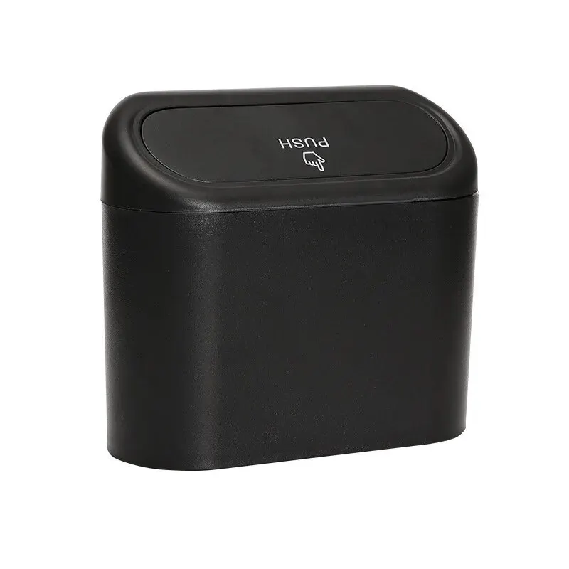Car Trash Bin Hanging Vehicle Garbage Dust Case Storage Box Plastic Pressing Square Trash Can Type Auto Car Supplies view 6