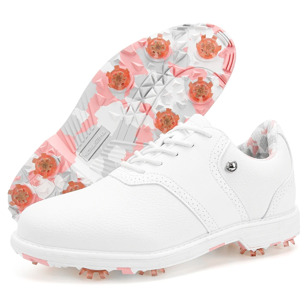 Women Classic Spiked Professional Ladies Golf Shoes Water Proof Soft Insole Anti-slip Turf Competition Sneakers