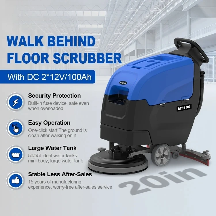 

Magwell M510S Walk Behind Floor Scrubber Machine 24V/100Ah For Marble PVC Hard Wood Floor