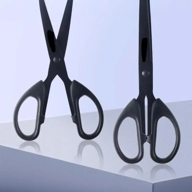 High Hardness Sharp Black Blade Scissors Anti‑rust Anti‑stick Durable Multipurpose Shears For Craft Sewing Paper Fabric Home Off