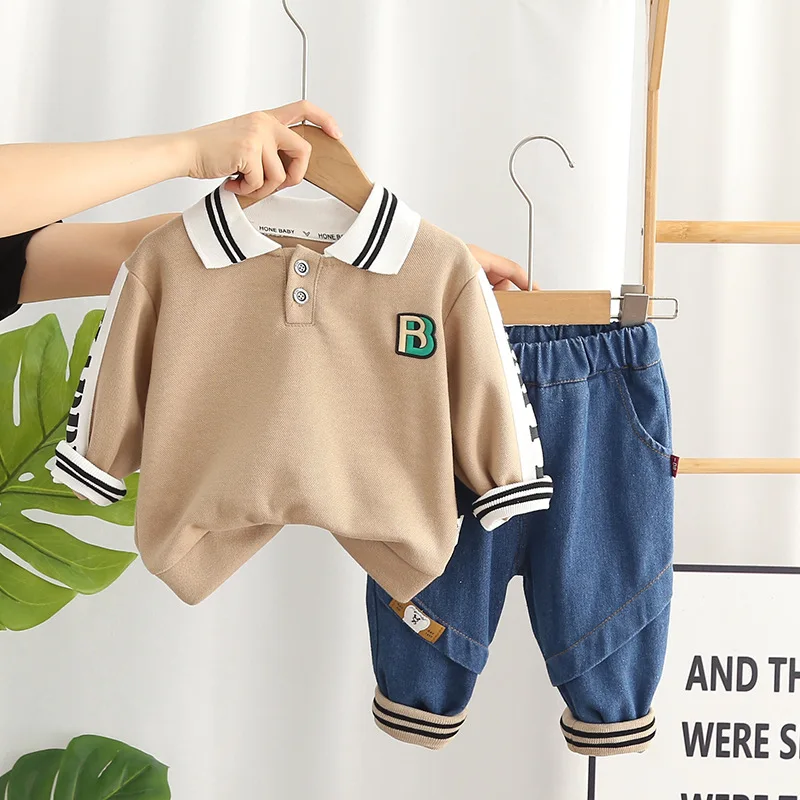 New Spring Autumn Baby Girls Clothes Kids Outfits Children Boys T-Shirt Pants 2Pcs/Sets Toddler Sports Costume Infant Tracksuits