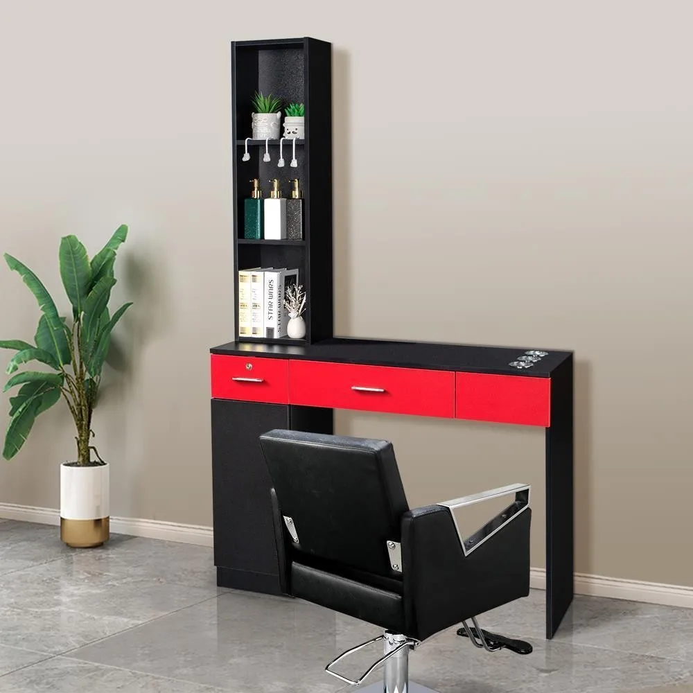 Barber Station Cabinet Hair Styling Storage Locker Beauty Salon Equipment
