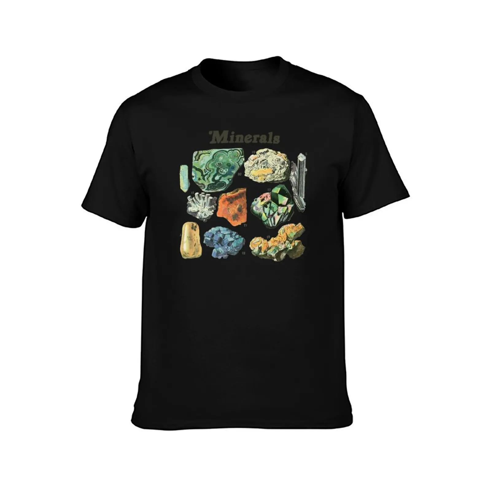 Minerals - Geology Study T-Shirt Summer Casual Cotton Tee Oversized Streetwear Tops Vintage Graphic Print Unisex Men Women