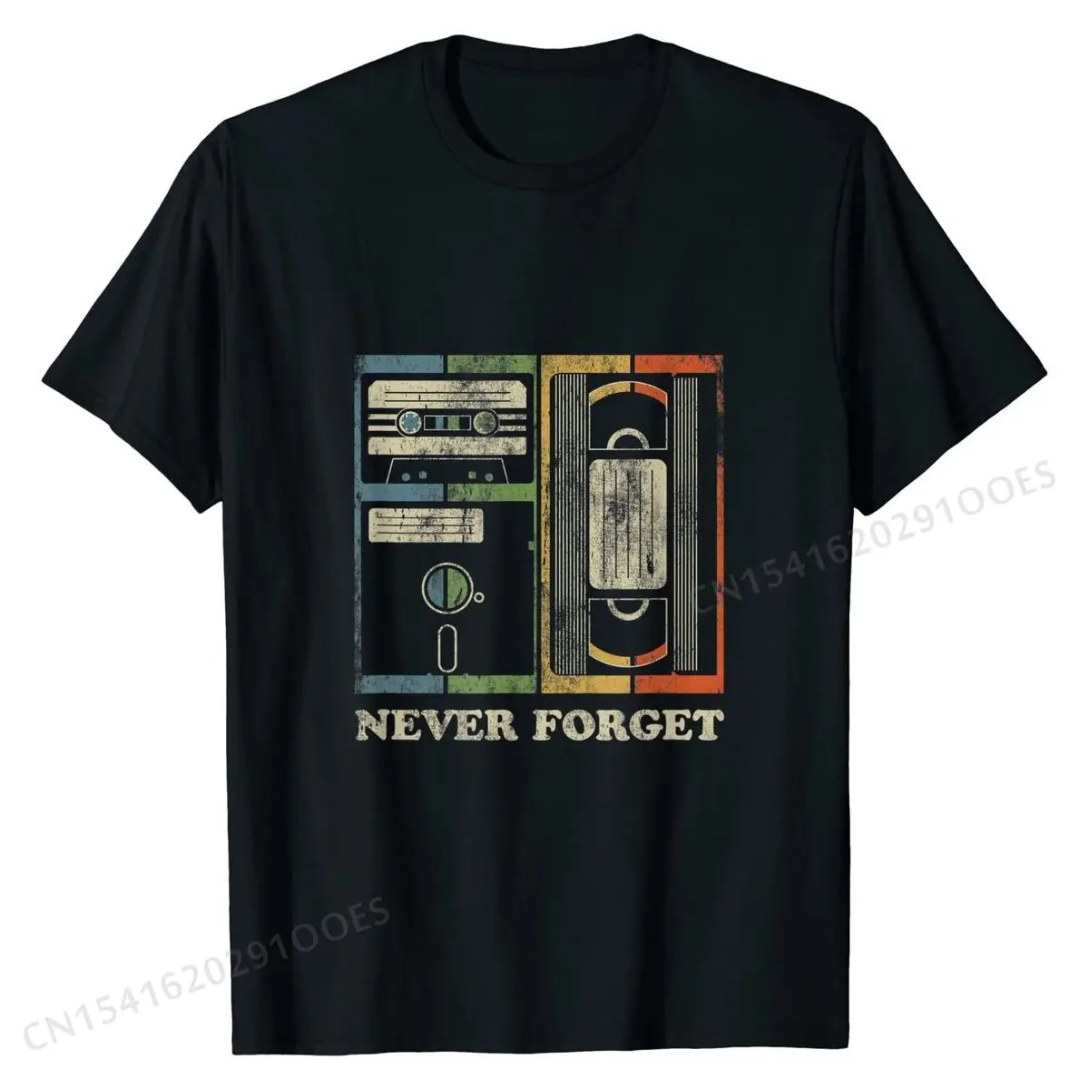 Never Forget Retro Vintage Cool 80s 90s Funny Geeky T-Shirt Cotton Men Top T-shirts Design T Shirt Hot Sale Custom