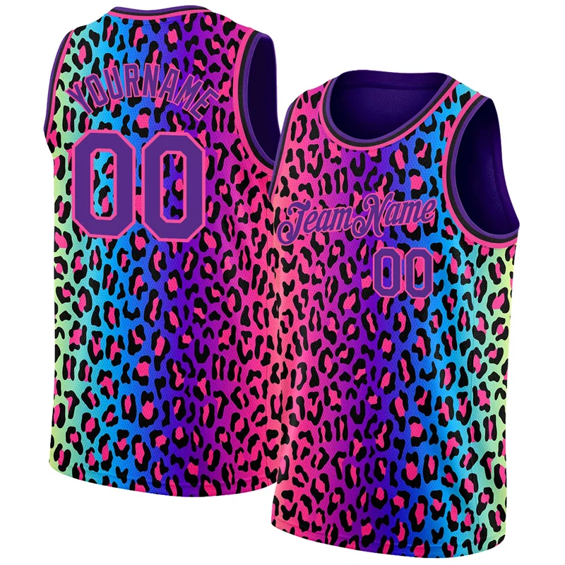 

Cool Animal Spots 3D Print Custom Basketball Vest Neon Personality Breathable Sports Tank Top Summer Fashion Team DIY Name Vest