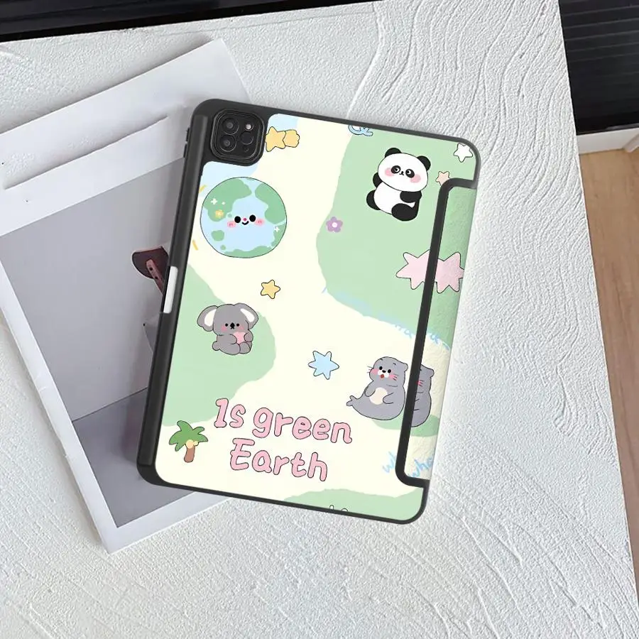 Tablet Case For iPad Air 4 5 M3 M2 1 2 M4 11inch Pro 11th 10th 9th 8th 7th 12.9inch Pro 2025 Mini 6 7 Holder Cover Panda Funny