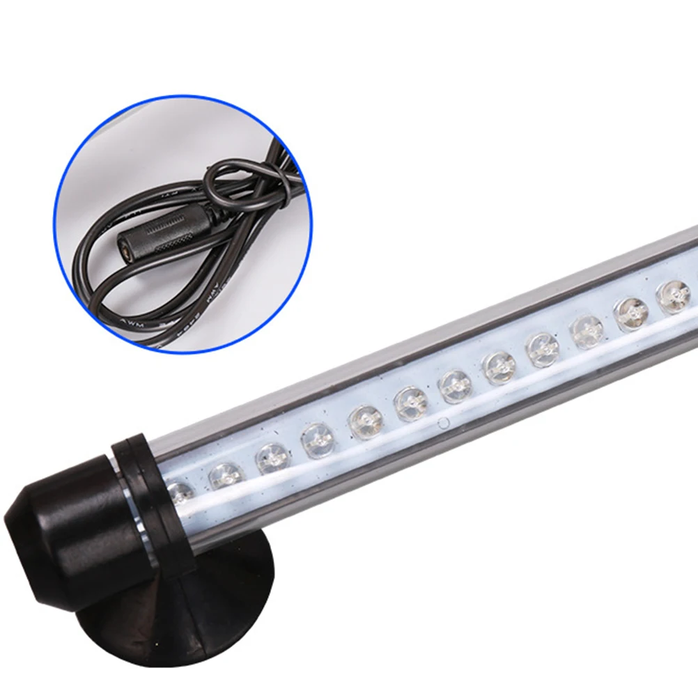 

Aquarium LED Fish Tank Light Bar 18-LED Underwater Suction Stick Lamp Waterproof Uk Plug Adapter 18Cm for Water Plants Lighting