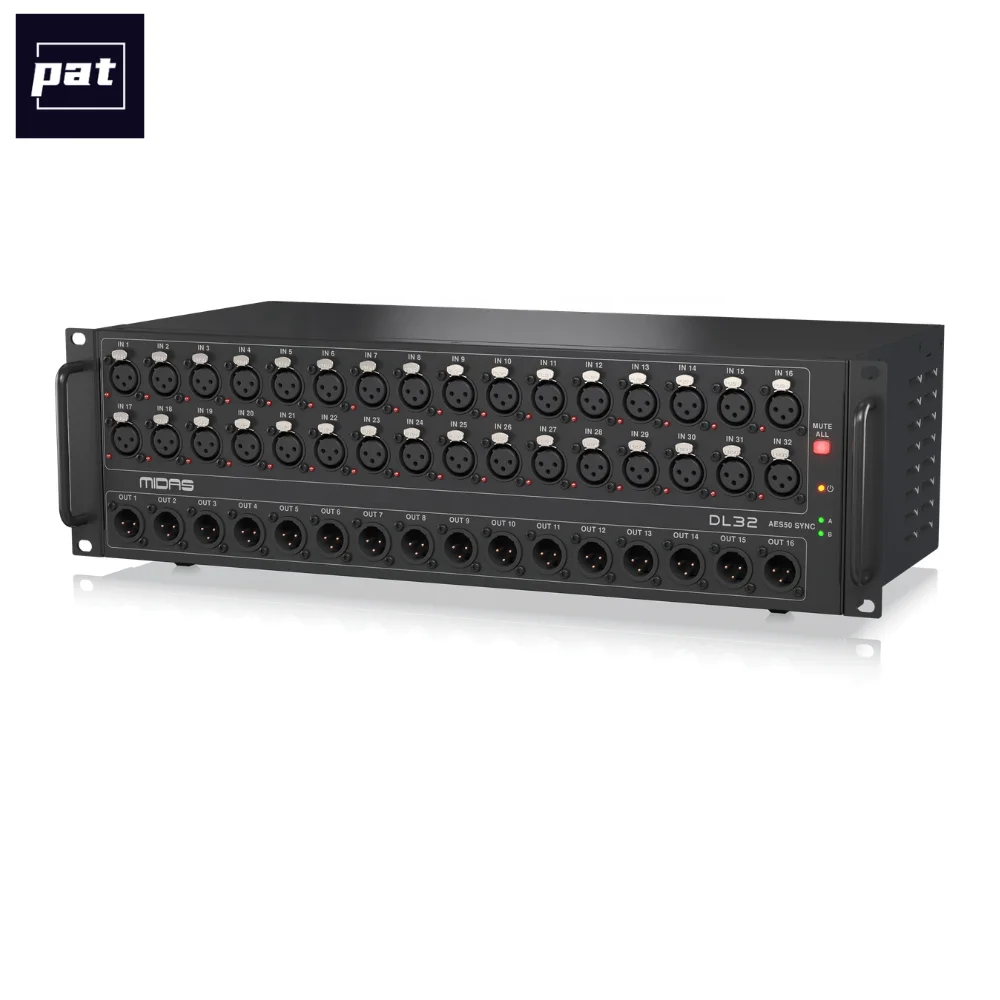 32 Input 16 Output Stage Box with 32 Midas Microphone Preamplifiers ULTRANET and ADAT Interfaces 220V/110V
