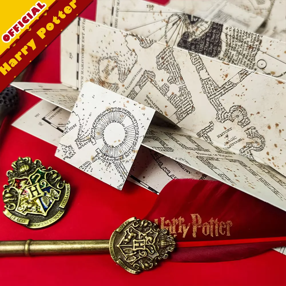 Genuine Harry Potter Marauder's Map Foldable Vintage Hogwarts Wizarding World Map Replica for Fans Collection Birthday Gifts Toy view 3