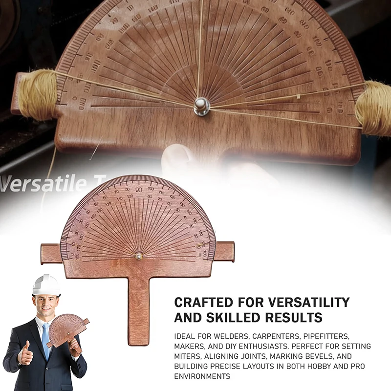 

〔20E〕|Unique Birch Wood Precision Angle Finder - Personalized Degree Measurement Tool