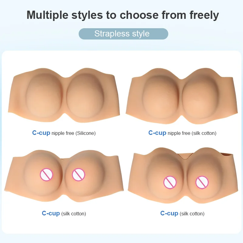ONEFENG WPXM Invisible Skinless Silicone Breast Forms For Small Chest Woman Soft Touch Crossdresser Fake Breast Comfortable
