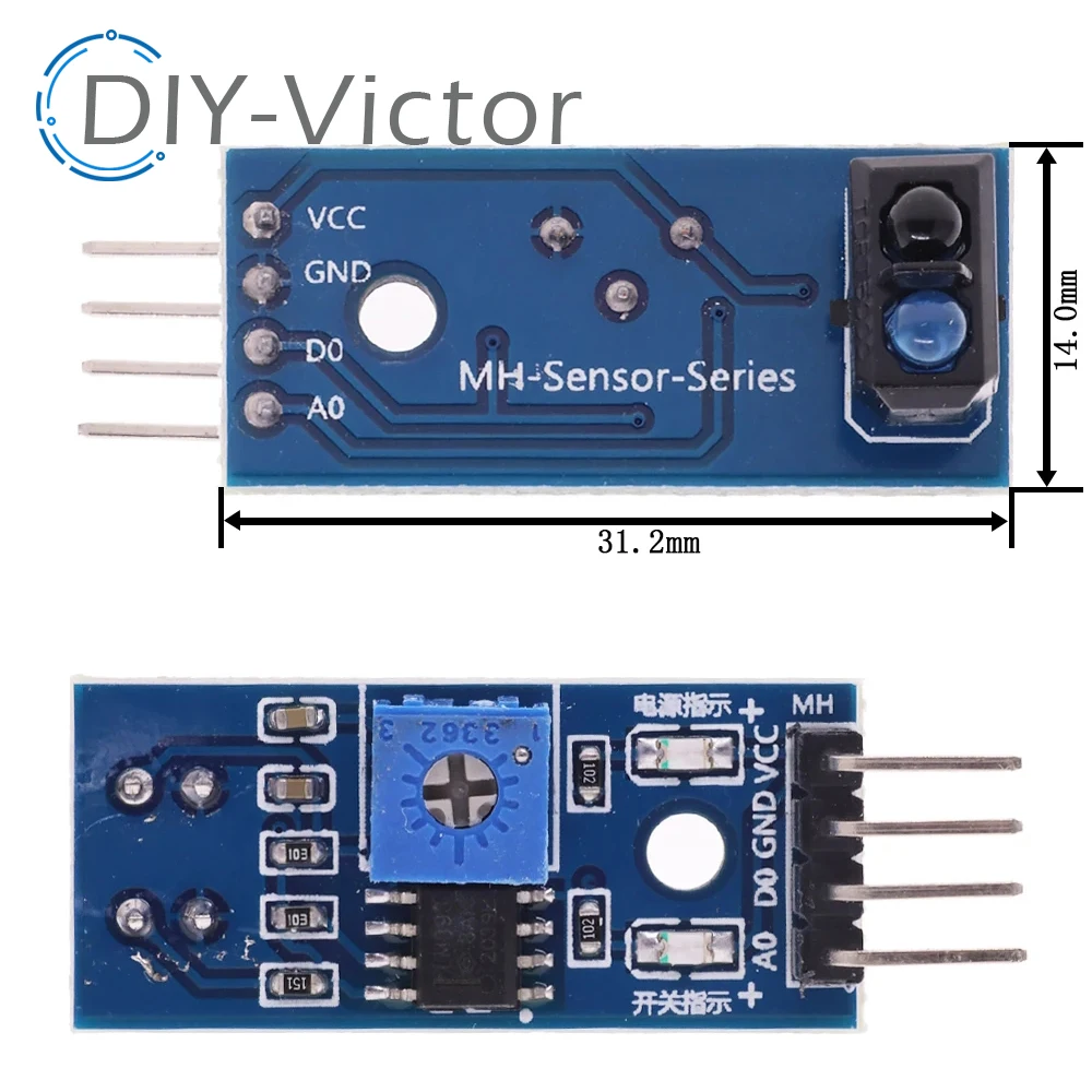 Tcrt5000赤外線反射センサー低電スイッチ低周波トラックモジュールarduinoダイオード用3.3v