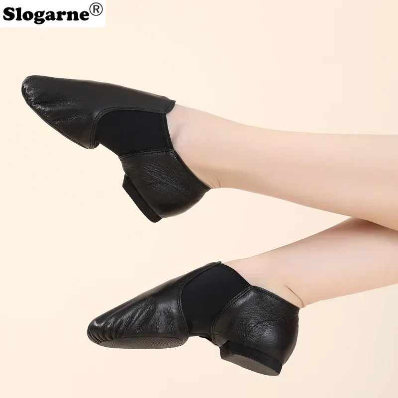 ใหม่หนังเทียมแจ๊สรองเท้าผู้หญิงโยคะในร่มกีฬารองเท้าสุภาพสตรีรองเท้าส้นสูง Belly บัลเล่ต์เต้นรํารองเท้าเวทีแสดงสวมใส่