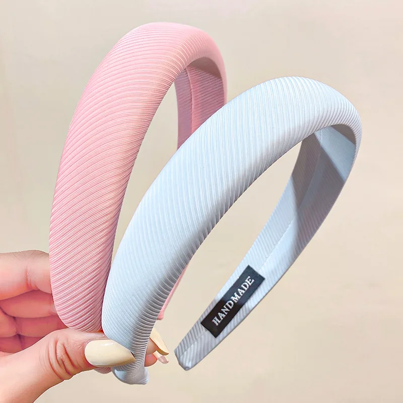 New Solid Wide Hair Bands Hoop for Women Cute Sponge Soft Elastic Headband Girls Thicken Hairband Headwear Hair Accessories