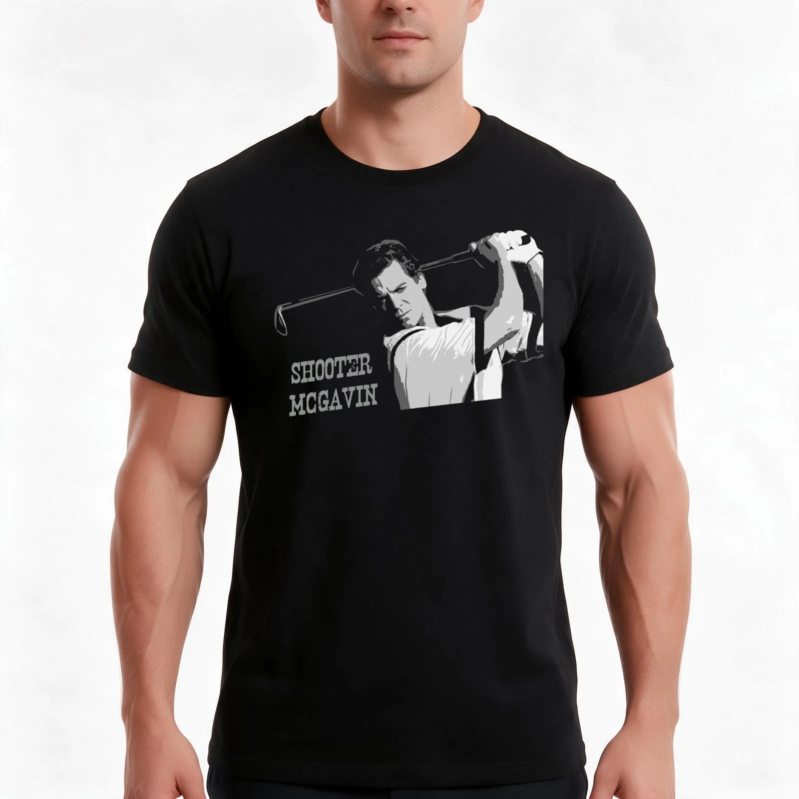 Shooter Mcgavin Funny Golf Shirt T-Shirt, Summer Casual Cotton Tee, Oversized Streetwear Tops, Vintage Graphic Print