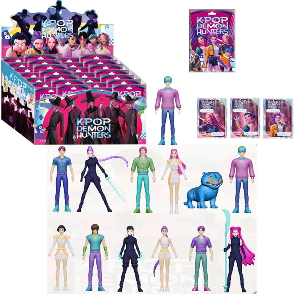 1-24 Uds Kpop Demon Hunters caja ciega figura de juguete Derpys Tiger Rumi Mira Zoey Sussy estatuilla muñeca para Fans juguete de cumpleaños de Navidad
