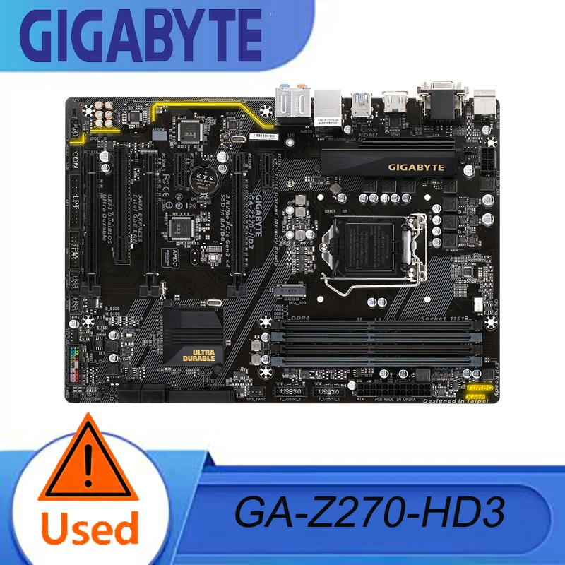 

GIGABYTE GA-Z270-HD3 LGA1151 Intel 2-Way Crossfire ATX DDR4 Motherboard