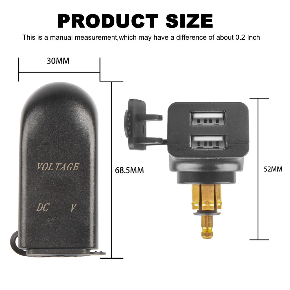 For BMW R1250GS F750GS F800GS R1200RT R1200GS ADV S1000XR For Tiger 900 850 1200 Dual USB Charger Power Adapter Hella DIN Socket