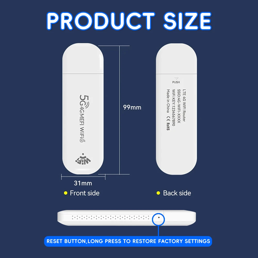 Router USB OPTFOCUS 4G LTE WiFi6 Dongle a banda larga mobile Modem Stick Hotspot Wifi portatile Router scheda SIM WiFi wireless da 150 Mbps