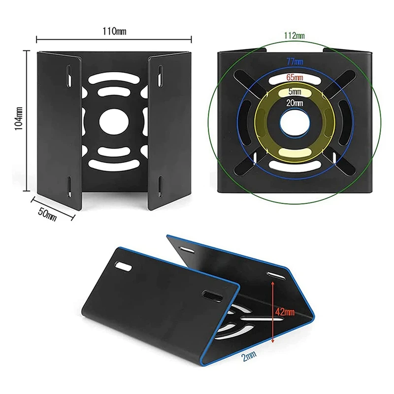 Montagem vertical universal para câmera, Suporte de parede, Câmera de segurança CCTV, PTZ Dome A, 2X
