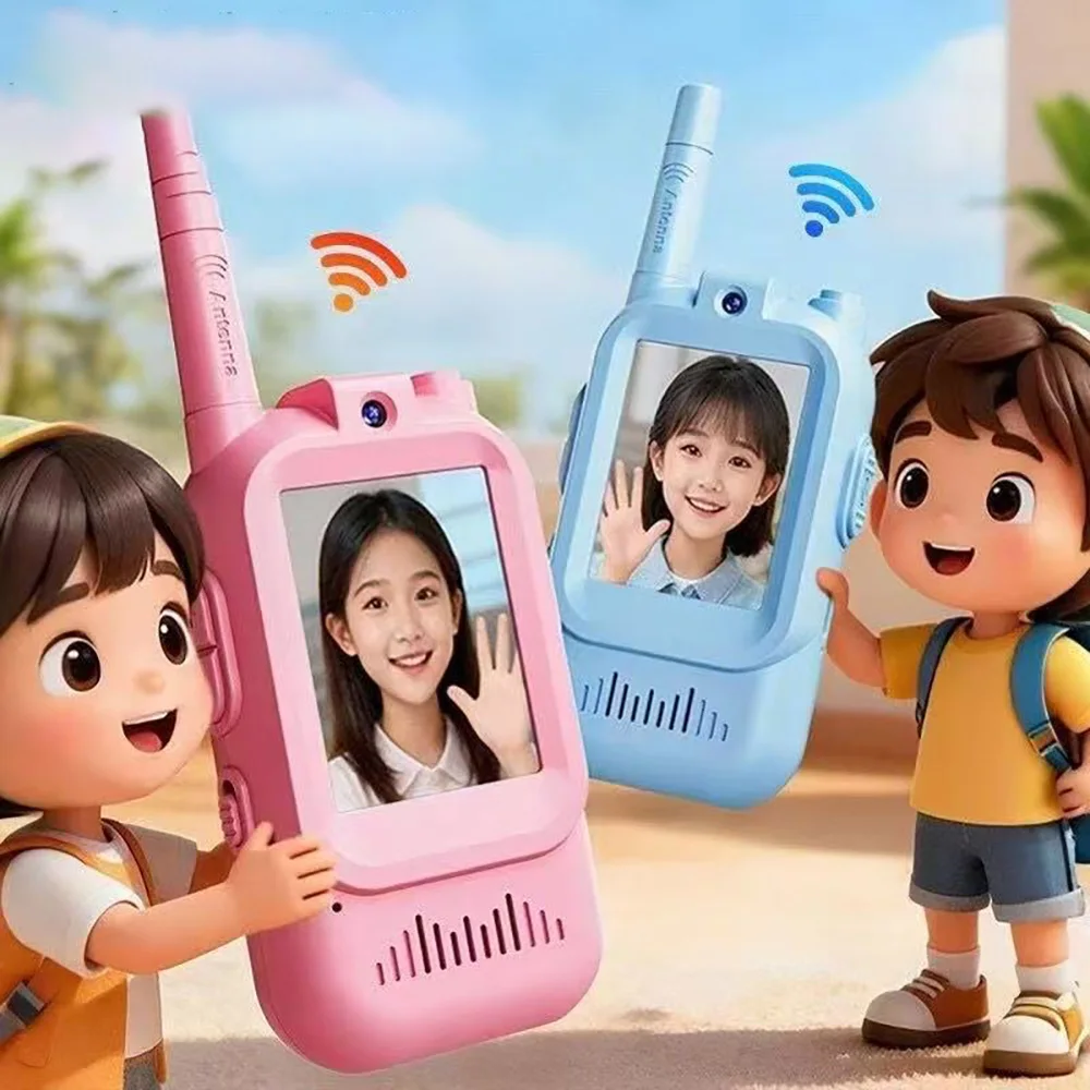 Video-intercom voor kinderen High-definition scherm Oplaadbare spraaklettertypen Oproep met één klik Cartoon-intercomcadeau voor kinderen
