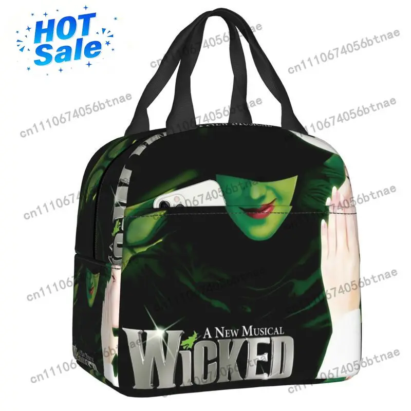 Bolsas de almuerzo con aislamiento térmico personalizadas W-Wickeds Magic para mujer, bolsa de almuerzo reutilizable americana para el trabajo, viajes, almacenamiento, caja de comida