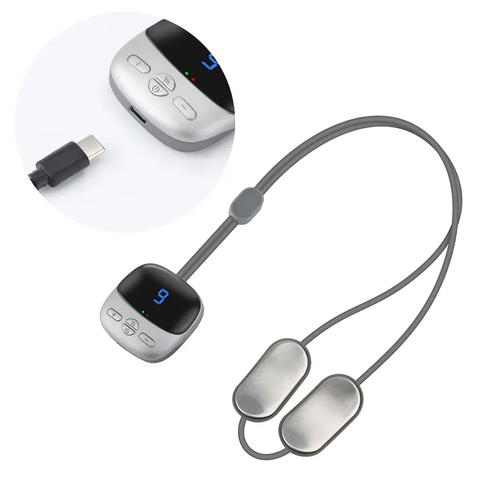 TENS EMS Micro-current Cervical Spine Massager Electric Neck Massager Portable Hot Compress Shoulder and Neck Massager Relaxtion