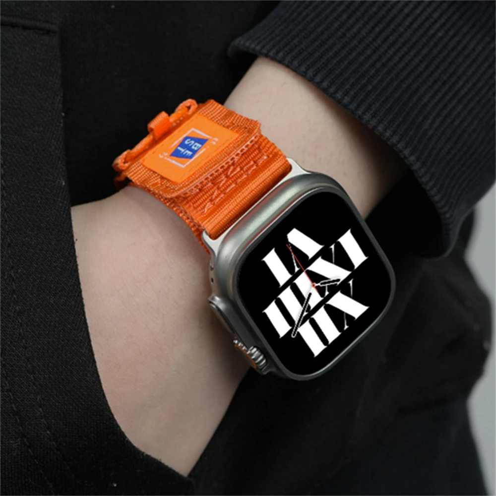 Outdoor Braided Rope Track Band For Apple Watch 44mm 40 45 41 49 42 38mm INS Soft Sports Strap For Ultra Series 9 8 SE 7 6 5 4 3