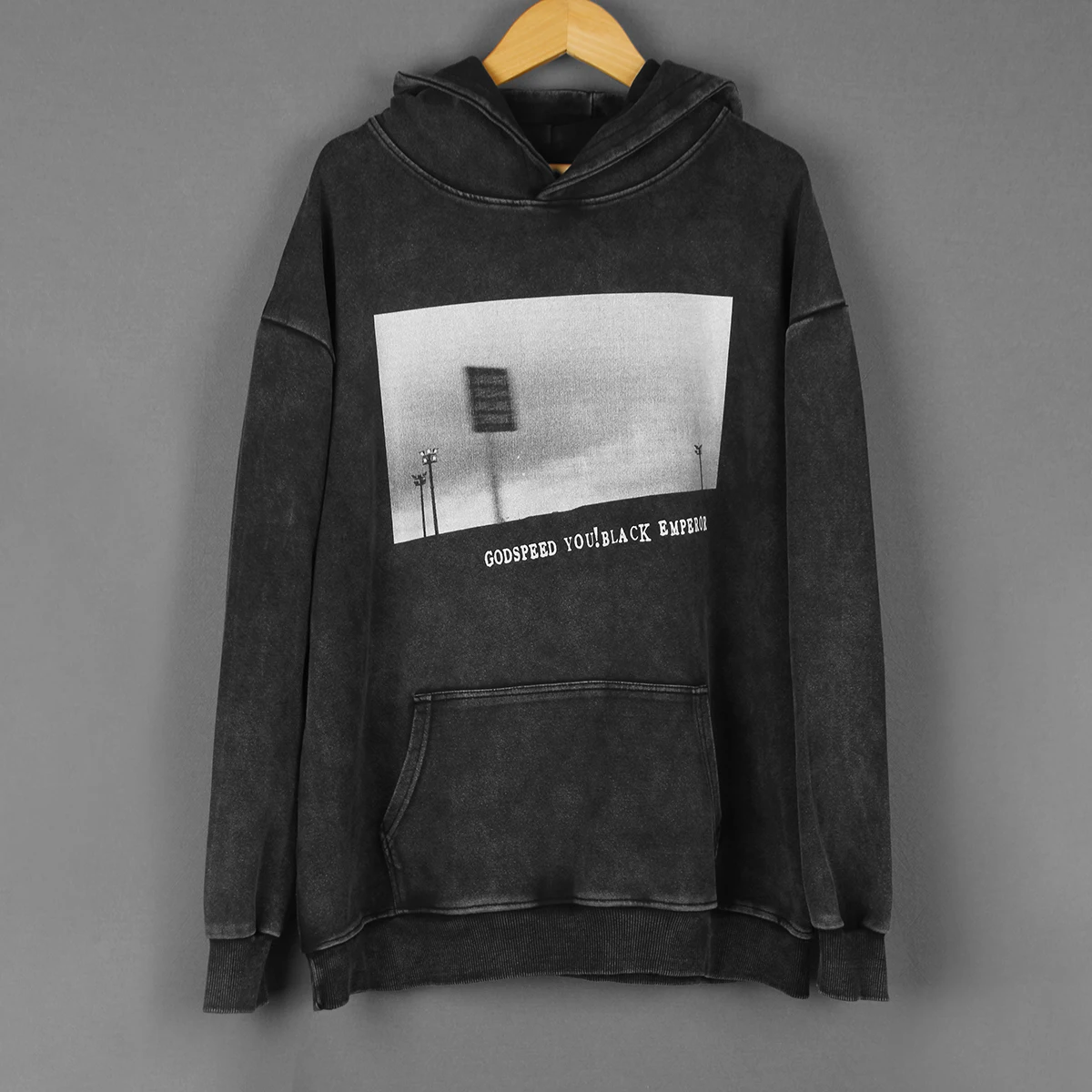 Godspeed You Black Emperor Hoodie Post Rock Sigur Ros Men Loose Washed Style Cotton Loose Long Sleeves Casual Hooded Clothes