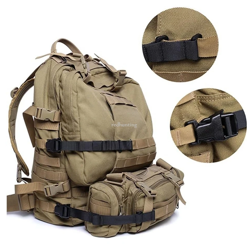 4PCS Tactical Rush Tier System Outdoor Portable Molle Backpack Straps Accessories for Outdoor Camping Hiking Mountaineering