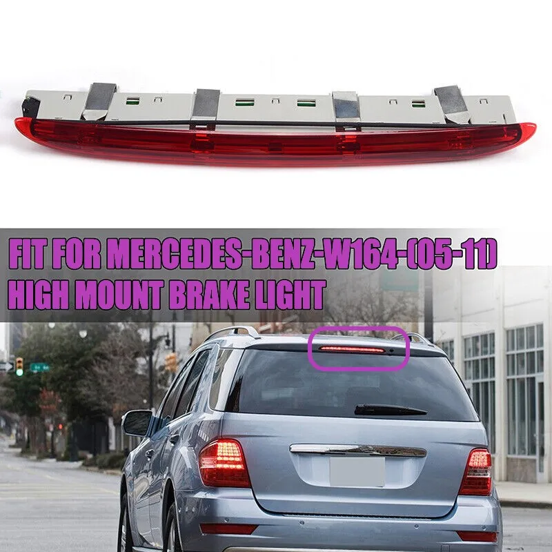 For Mercedes Benz W164 ML Class ML320 ML350 ML500 ML550 ML63 AMG 2005-2011 Red Car 3RD Third Brake Light Rear Tail Stop Lamp