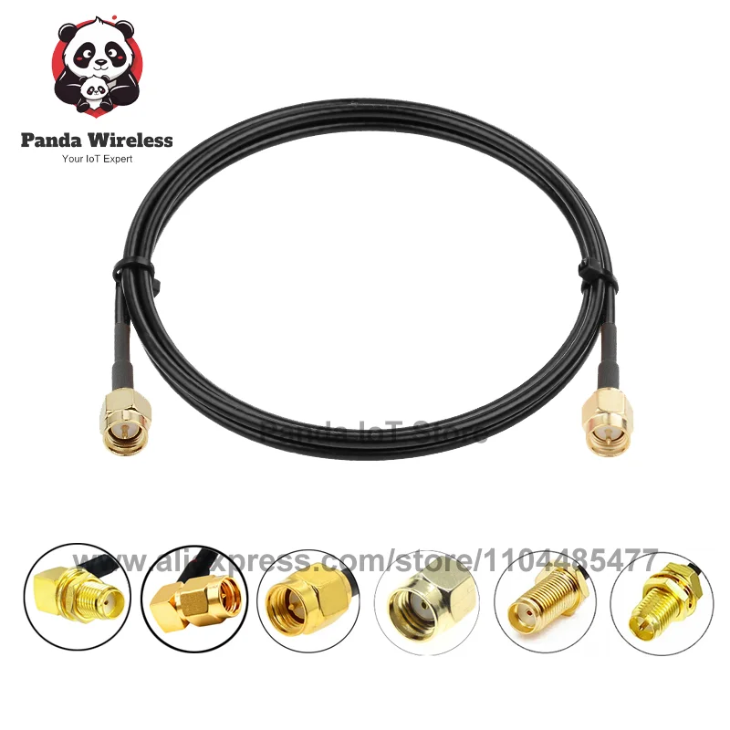 Immagine 3: 2 Pezzi Cavo Antenna RF SMA Maschio a SMA Femmina 90 Gradi RG174, Prolunga Pigtail, Connettore Coassiale Convertitore
