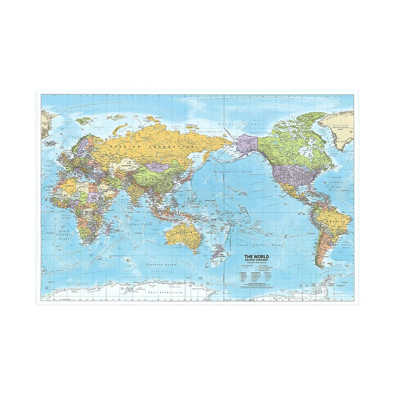 Grand affiche imprimée de carte du monde multi-tailles 2012, décoration murale suspendue en tissu Non tissé, tableau de fond, fournitures de voyage en anglais