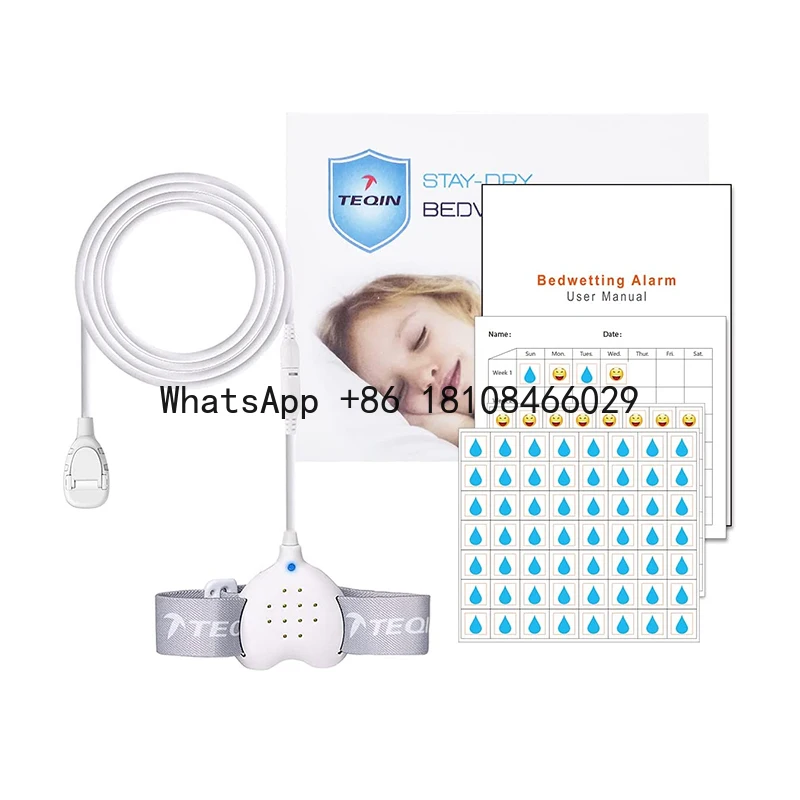 

Light and Small USB Rechargeable Pee Alarm System Potty Training Sensor Enuresis Bedwetting Alarm for Boys and Girls Plastic