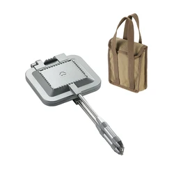 Outdoor Detachable Handle Muffin Sandwich Baking Pan Camping Picnic Breakfast Clamp Tray Dual-Sides Sandwich Baking Machine