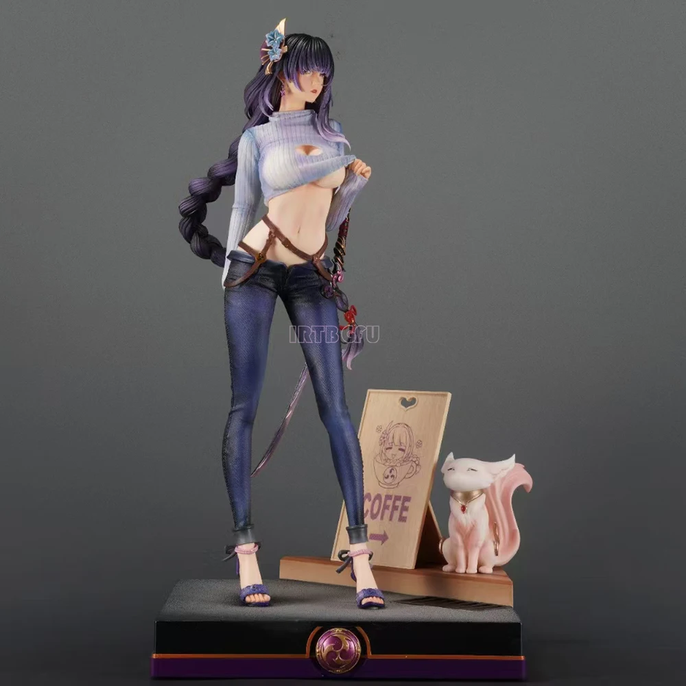 51cm GK Beelzebul Genshin Impact miHoYo Yae Miko Anime Girl Toy PVC Action Figure Toy GK Game Statue Collection Model Doll Gift